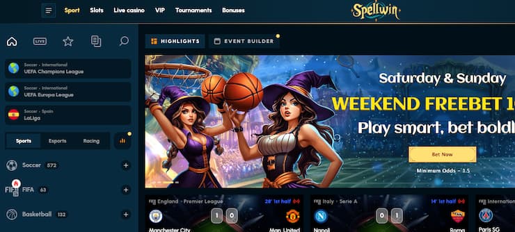 An image of Spellwin, one of the best betting sites Canada